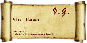 Visi Gunda névjegykártya